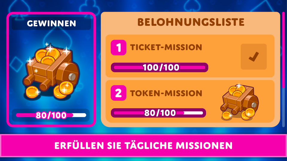 Online-Rommé-missionen